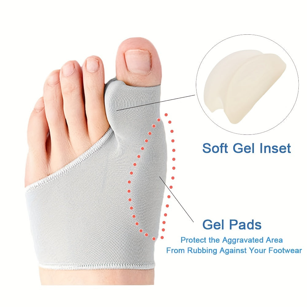 1 Pair Soft Breathable Big Toe Correctors - Protect Bunions - Perfect For Night & Home Use