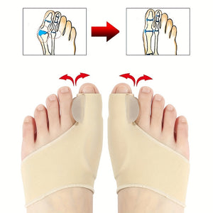 1 Pair Soft Breathable Big Toe Correctors - Protect Bunions - Perfect For Night & Home Use