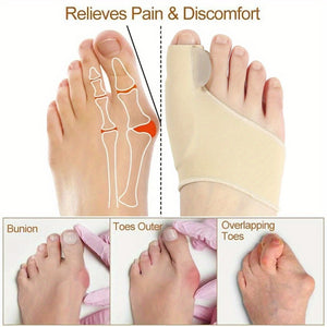 1 Pair Soft Breathable Big Toe Correctors - Protect Bunions - Perfect For Night & Home Use