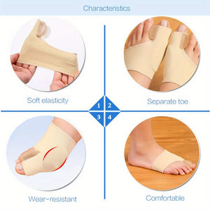 1 Pair Soft Breathable Big Toe Correctors - Protect Bunions - Perfect For Night & Home Use