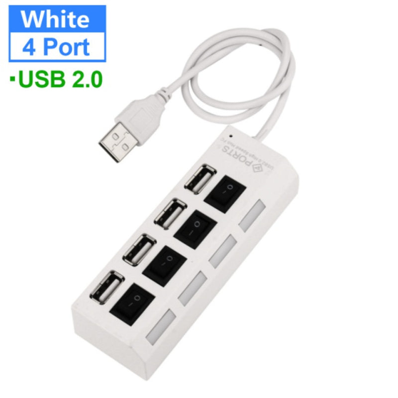 USB 2.0 Hub USB Hub Multi Port USB Splitter Hub Use Power Adapter 4/7 Port Multiple Expander Fast Charging Phone Charger