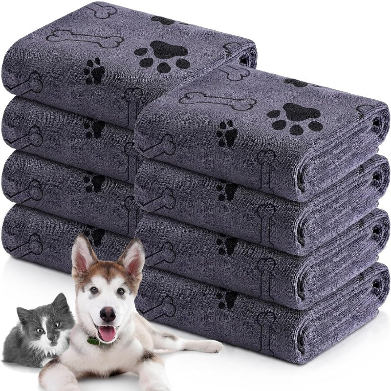 Dog Towel Drying Dog Cat Pet Towel, Puppy Microfiber Quick-drying Dog Claw Bath Towel Pet Bath Products Absorbent Medium Dog Pet Bath Towel