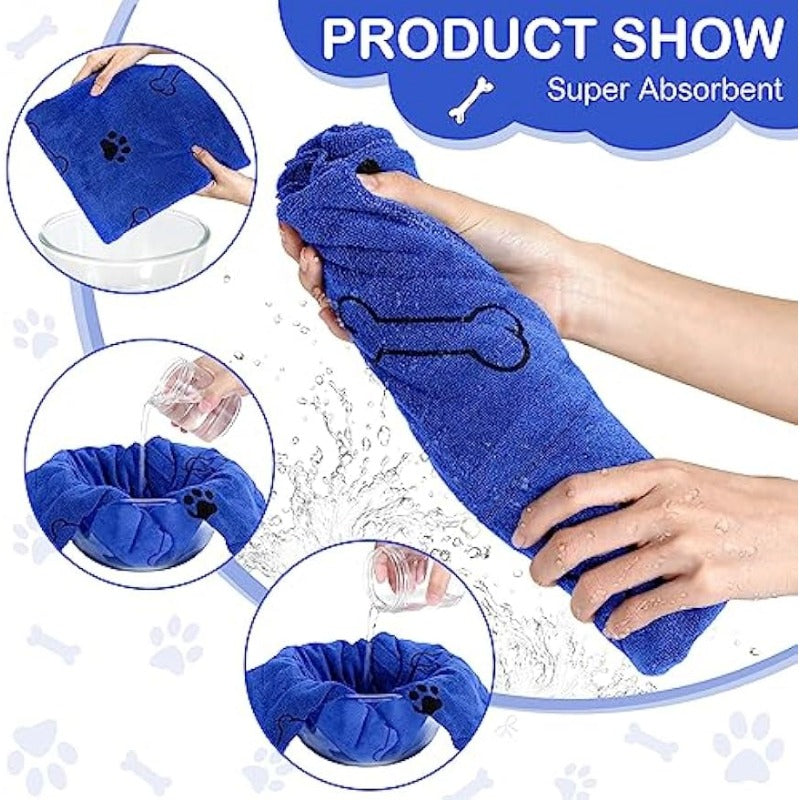 Dog Towel Drying Dog Cat Pet Towel, Puppy Microfiber Quick-drying Dog Claw Bath Towel Pet Bath Products Absorbent Medium Dog Pet Bath Towel