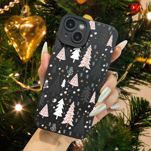 Christmas Trees Phone Case For IPhone 15, 14, 13, 12, 11 Pro Max, XS Max, X, XR, 8, 7, 6, 6S Mini, Plus, SE, Christmas Present, Gift For Bir