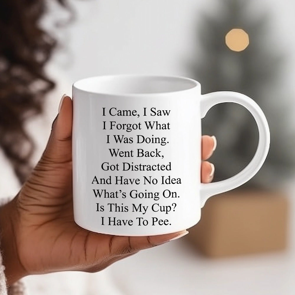 1pc, Funny Mug For The Elderly, 11oz Ceramic Coffee Mug / Tea Cup, Senior Citizens Mug, For Senior Women And Men, Birthday, Mothers Day, Fat