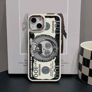 New Fashion Pattern Metal Photo Frame White Black Two-Tone Phone Case For Iphone 15/14/13/12/11