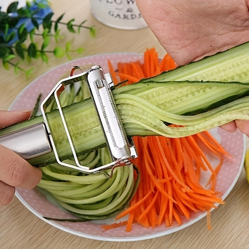 Stainless Steel Manual Grater - Multipurpose, Ergonomic Vegetable & Fruit Peeler for Restaurants, Hotels, and Home Kitchens