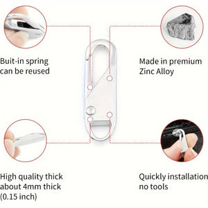 4pcs Instant Zipper Repair Tool Kit - Replace Broken Zipper Heads on Travel Bags and Crafts with Ease