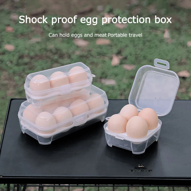 3/4/8 Grids Egg Holder Shockproof Kitchen Container Case Organizer For Outdoor Camping Picnic Portable Egg Storage Box