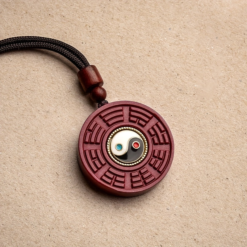 1pc Traditional Tai Chi Cinnabar Pendant Necklace For Men Gift Year Of Life Necklace Jewelry