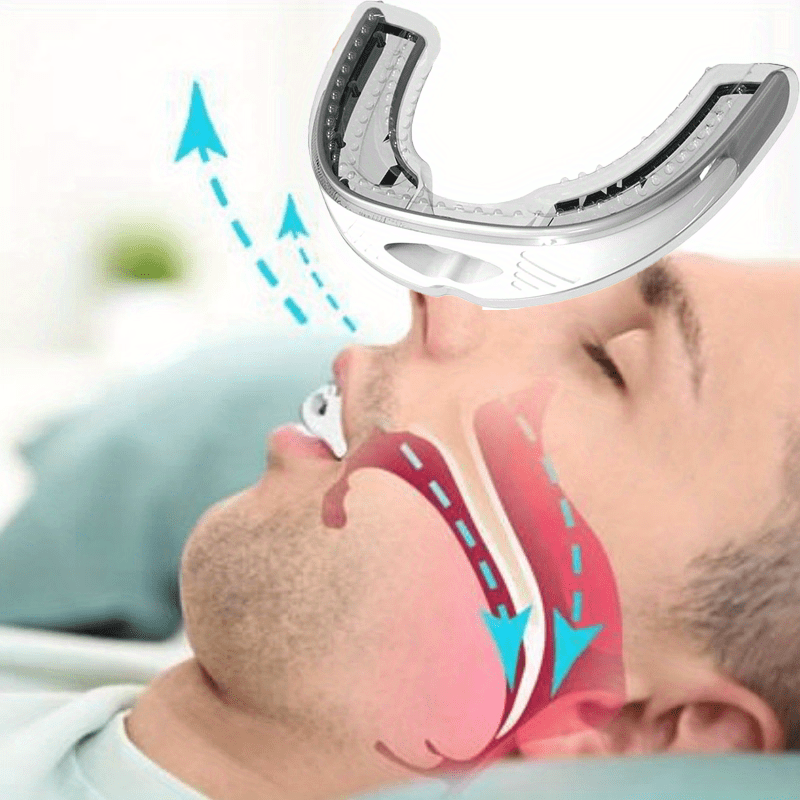 1pc Comfortable Anti-Snoring Mouthpiece - Reusable Solution to Stop Snoring and Improve Sleep Quality