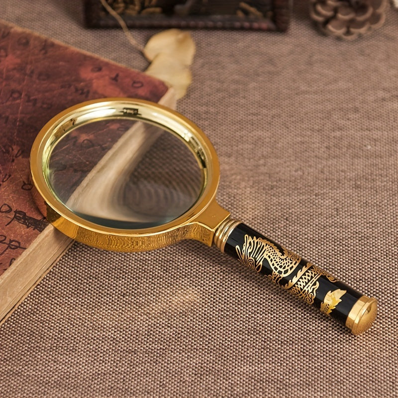 1pc High-definition High-power Hand-held Magnifying Glass, The Elderly To Read, Newspapers, Extended Mirror, Antiques, Insect Research And O