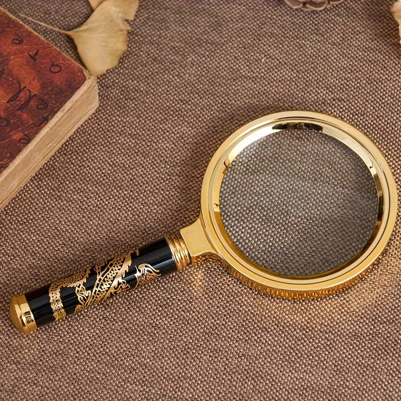 1pc High-definition High-power Hand-held Magnifying Glass, The Elderly To Read, Newspapers, Extended Mirror, Antiques, Insect Research And O