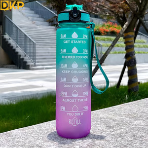 1pc/3pcs Stay Hydrated Anywhere: Portable Leakproof Water Bottle With Time Marker & Lanyard - Perfect For Adults & Families!