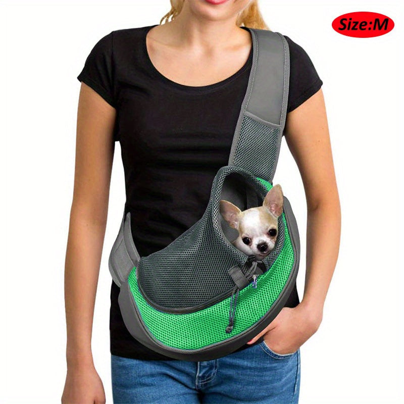 Reflective Pet Sling Carrier Breathable Mesh Travel Safe Sling Carrier For Pets Outgoing