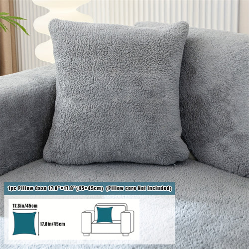 Pet-Friendly Sherpa Fleece Sofa Cover: Non-Slip, Machine-Washable Protector for All Sofas, Classic Home Decor