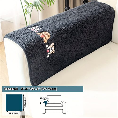 Pet-Friendly Sherpa Fleece Sofa Cover: Non-Slip, Machine-Washable Protector for All Sofas, Classic Home Decor