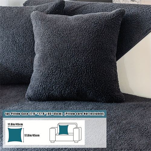 Pet-Friendly Sherpa Fleece Sofa Cover: Non-Slip, Machine-Washable Protector for All Sofas, Classic Home Decor