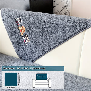 Pet-Friendly Sherpa Fleece Sofa Cover: Non-Slip, Machine-Washable Protector for All Sofas, Classic Home Decor