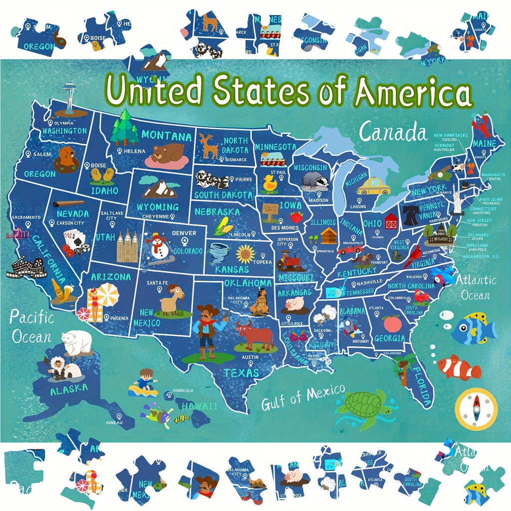 Puzzles For Kids 60 Pieces Colorful Wooden Puzzles For Toddler, Children Learning Educational Puzzles Toys For Boys And Girls