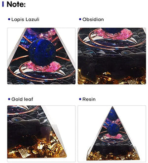 Healing Stones Orgone Pyramid Protection - Positive Energy Generator Chakra Crystal Pyramid – Protection Meditation Yoga Energy