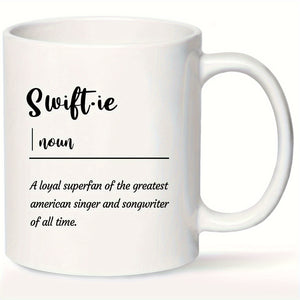 1pc, Coffee Mug Swiftie Merch For The Eras Music, Musician Tea Cup For Woman, Music Lovers Gifts For Fans (White 11oz)