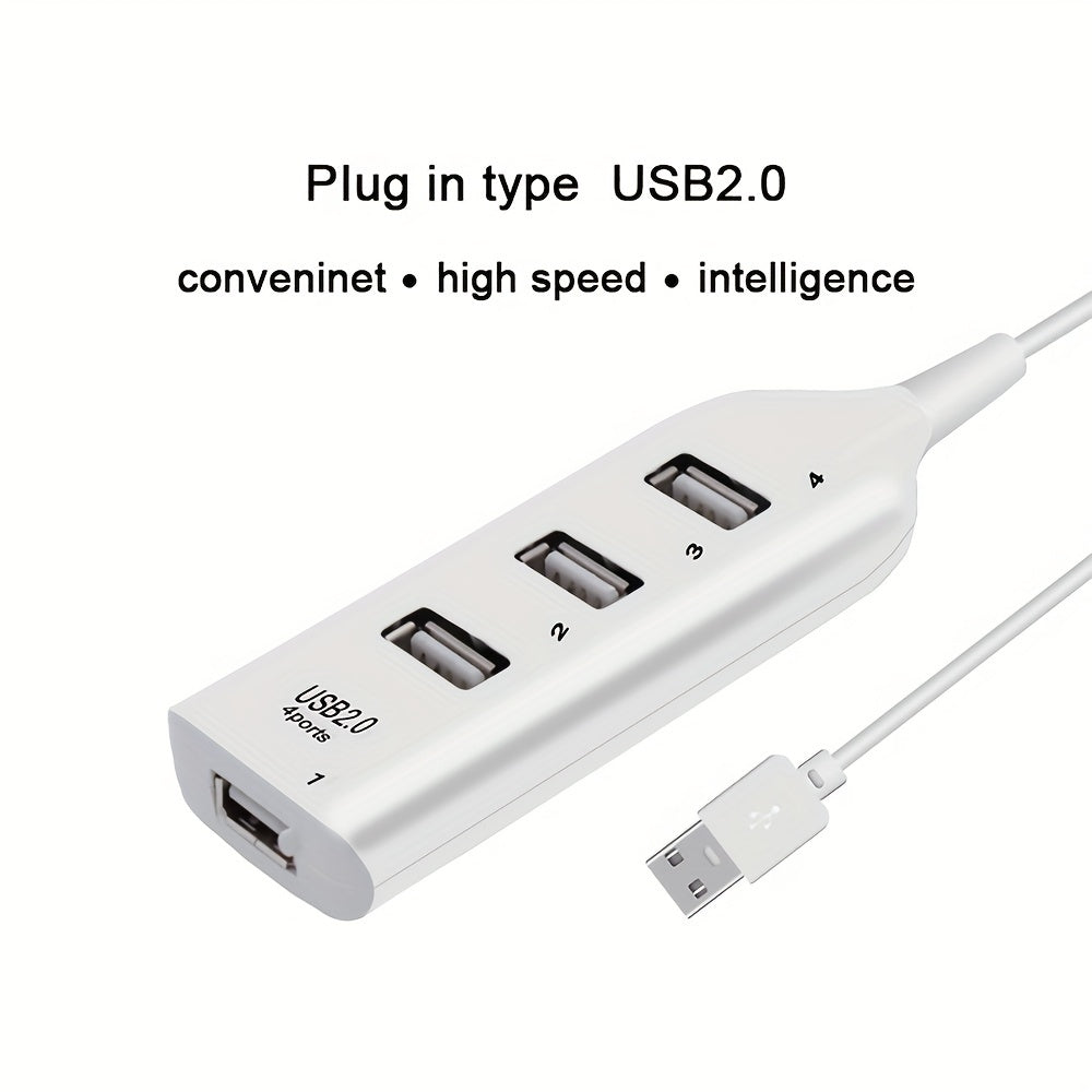 Multi-functional USB Hub 5Mbps High Speed Multi USB 2.0 Port Splitter Durable And Practical Classic 4-In-1 Power Expander Adapter