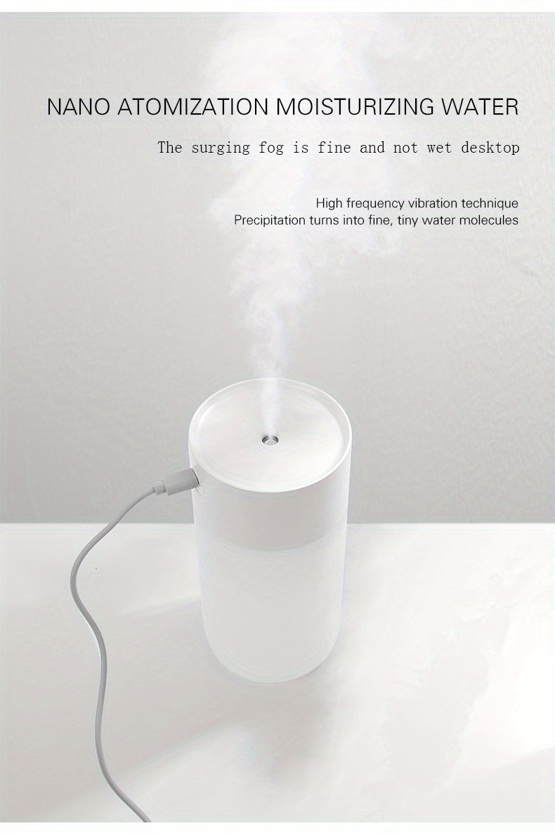 1pc 400ml USB Mini Air Humidifier with Aroma Essential Oil Diffuser - Perfect for Home and Car Use