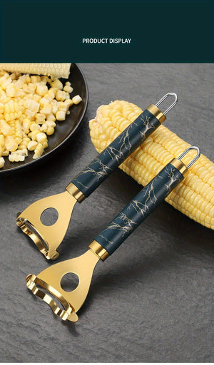 1pc, Corn Planer, Corn Stripper, Stainless Steel Corn Cob Stripper, Household Corn Peeler, Reusable Corn Thresher, Creative Corn Stripper, M