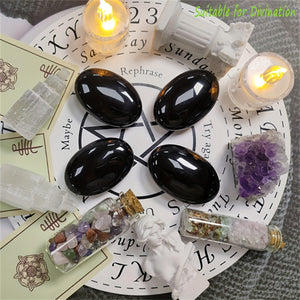 Natural Obsidian Crystal Therapy Crystal Gem Crystal Decoration Energy Balance Therapy Polishing Stone Palm Stone Room Decoration Mediation GIft