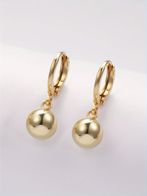 1pair Women's Trendy Fashion Round Ball Dangle Earrings