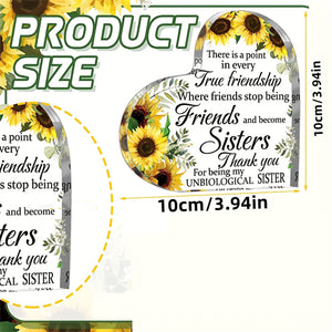 1pc, Friends Gifts For Women Friendship Bestie Woman Best Sunflower Flower Gift Unbiological Sister Christmas Birthday Thank You Acrylic, Home Decor, Room Decor, Scene Decor, Office Decor