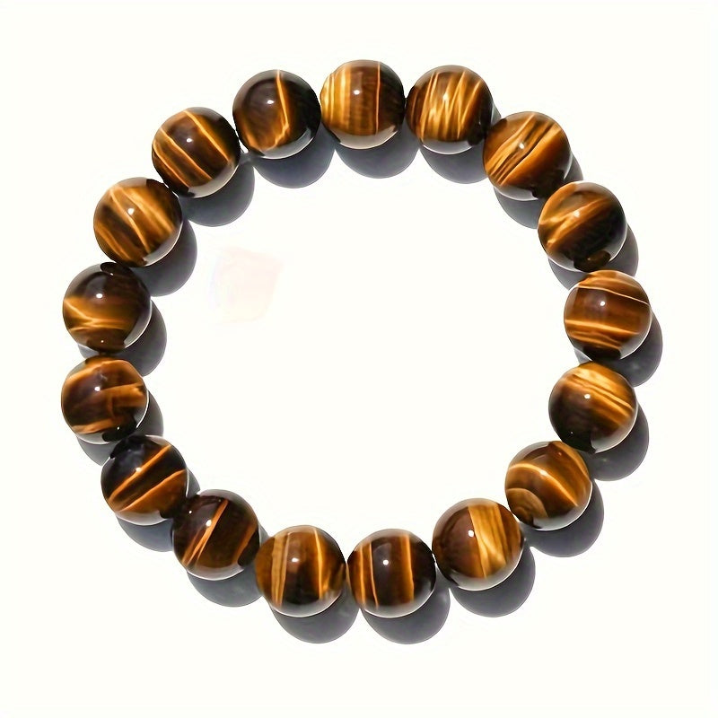 1pc Tiger Eye Stone Tiger Crystal Cat Eye Stone Wood Change Stone Men And Women Bracelets Men And Women Couples