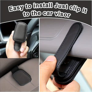 1pc Magnetic Sunglasses Holder for Car Visor - Convenient Car Interior Accessory