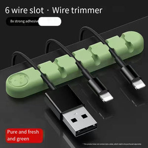 Creative Desktop Cable Organizer Computer Wire USB Charging Cable Mobile Phone Charging Cable Organizer Silicone Cable Winder