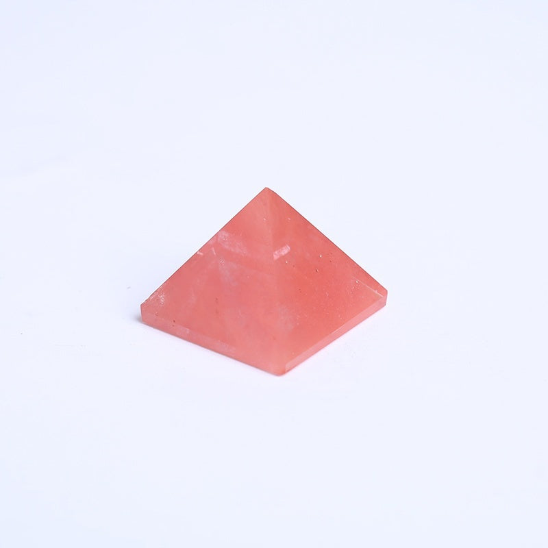 Pyramid-Finest Big  Red Crystal Melting Pyramids  Gemstone 1.18\ Carved Pyramidal Crystal Healing Crafts