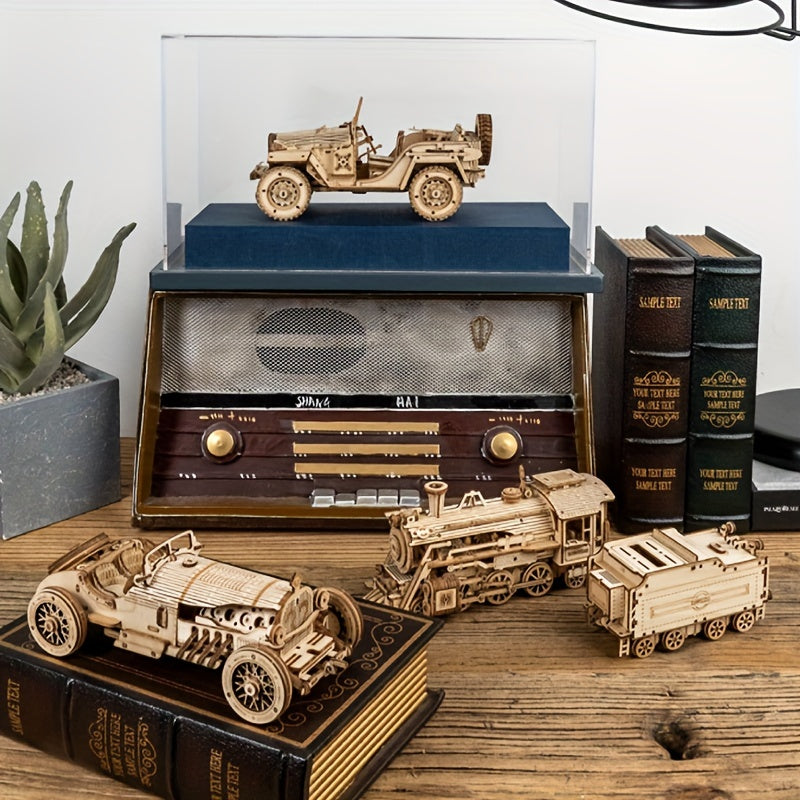 Build Your Own Luxury Steam Train Model - 3D Wooden Puzzle DIY Assembly Toy