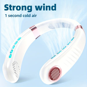 Stay Cool And Comfortable Portable Neck Fan USB Charging Digital Display, 5-speed Mini Fan Cool Portable Fan, Perfect Gift For Birthday/Chri