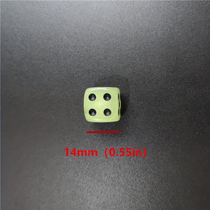 10pcs/set Glow in the Dark Dice Set - Perfect for Nightclubs, Bars, KTVs, and Entertainment - 14mm Rounded Black Dot Dice