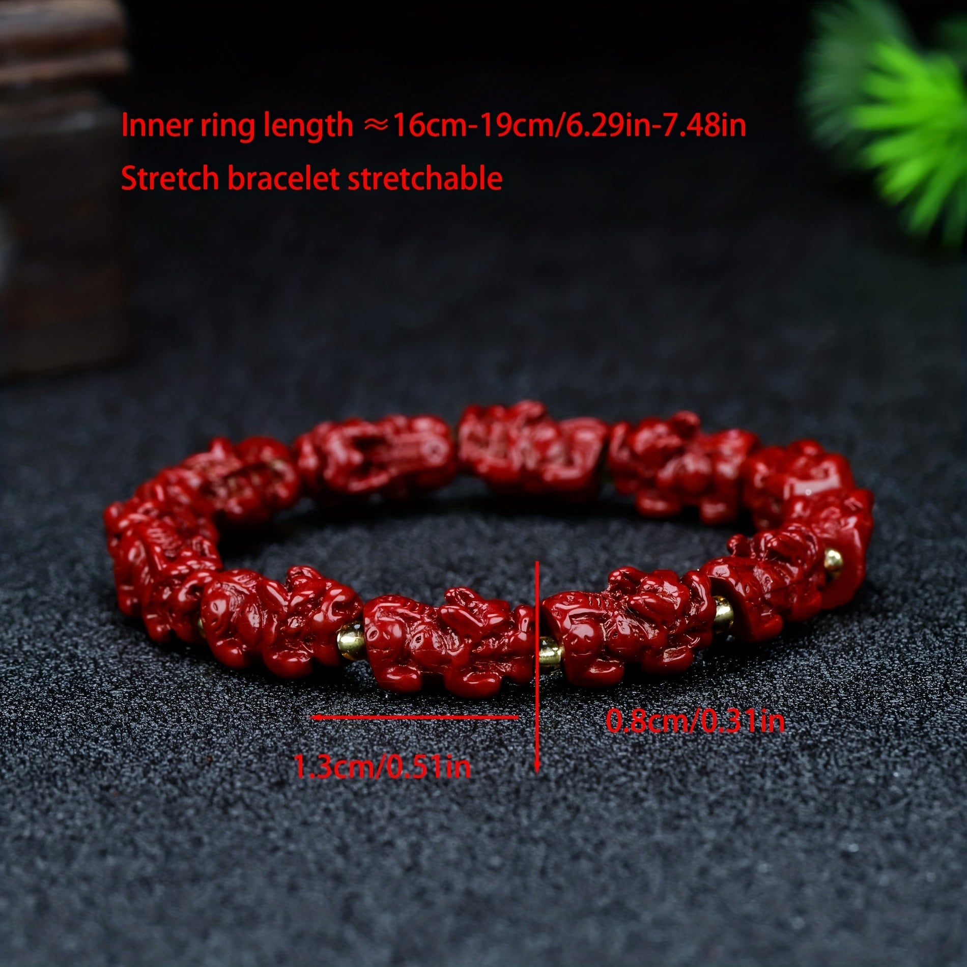 Natural Cinnabar Bracelet Swallowing  Monster Bracelet National Wind Bracelet Men And Women Bracelet