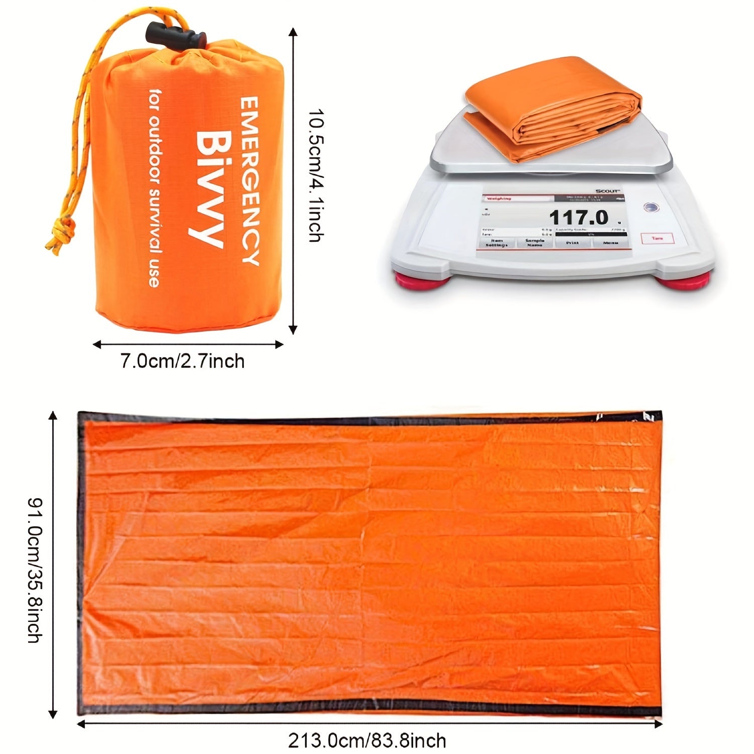 Emergency Sleeping Bag: Reusable Survival Blanket for Outdoor Camping, Hiking & Rescue - Lightweight & Easy to Carry!