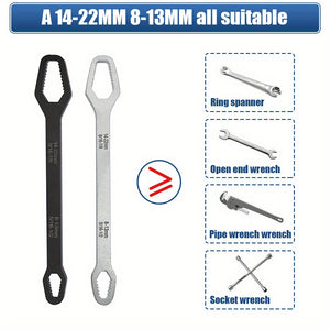 1pc 3.5mm Thickness 8-22mm Universal Torx Wrench Self-tightening Adjustable Glasses Wrench Board Double-head Torx Spanner Hand Tools For Fac