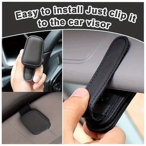 1pc Magnetic Sunglasses Holder for Car Visor - Convenient Car Interior Accessory