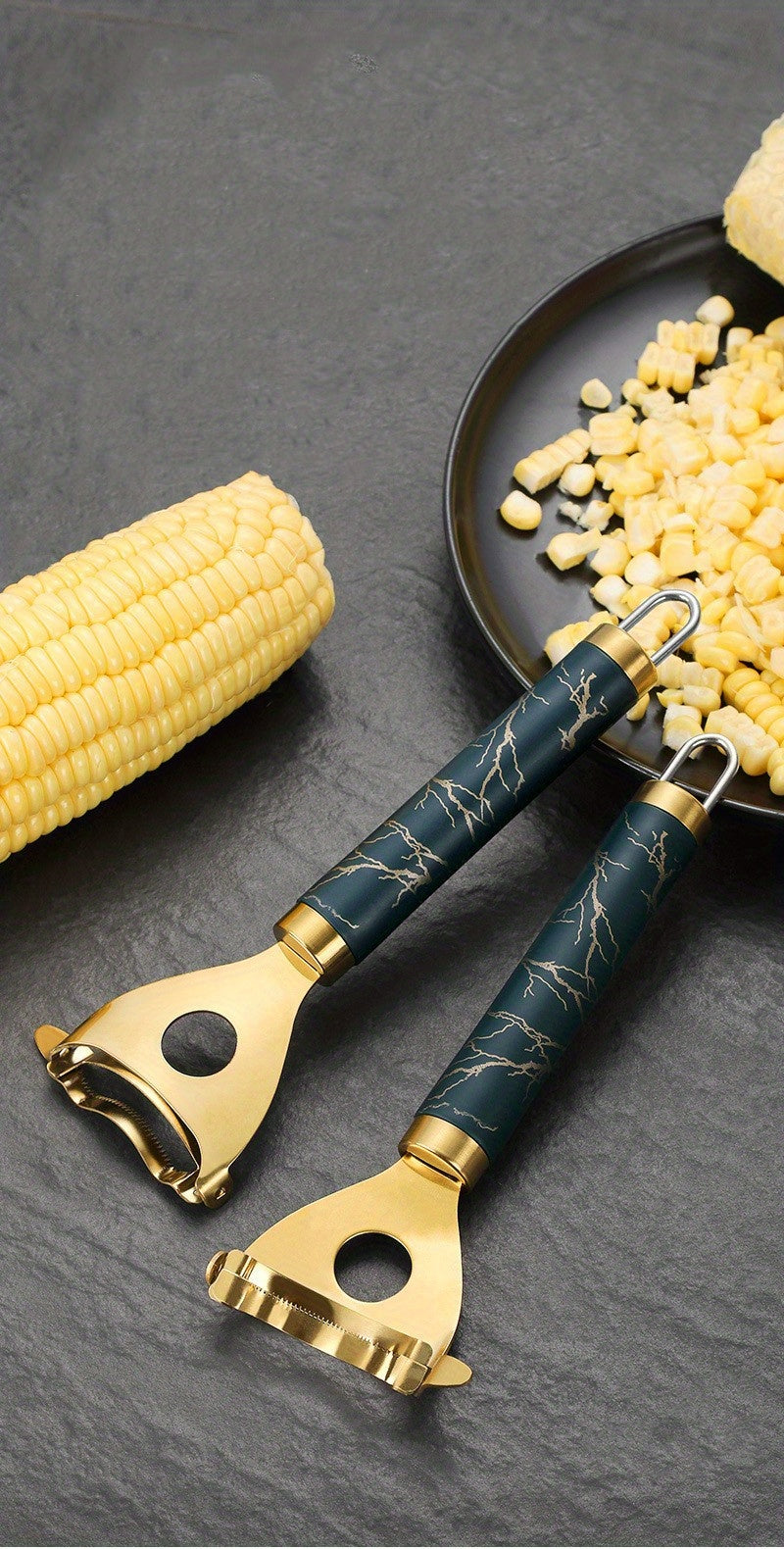 1pc, Corn Planer, Corn Stripper, Stainless Steel Corn Cob Stripper, Household Corn Peeler, Reusable Corn Thresher, Creative Corn Stripper, M