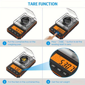 Professional 0.001g Portable Mini Digital Scale - 50g Calibration Weights Included (No Battery Needed)