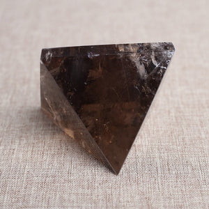 Natural Rock Smoky Quartz Crystal Healing Pyramid