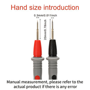 1 Set of Universal Digital Thin Tip Needle Multimeter Test Leads - 1000V 20A - Increase Your Testing Efficiency!