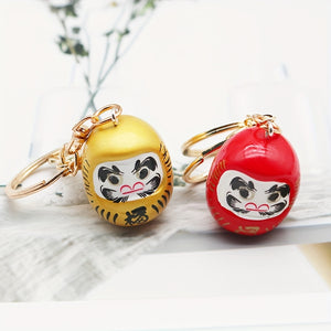 1PC Cartoon Tumbler Shaped Key Chain Doll Prayer Pendant For Good Luck Couple Bag Star Pendant Key Chain