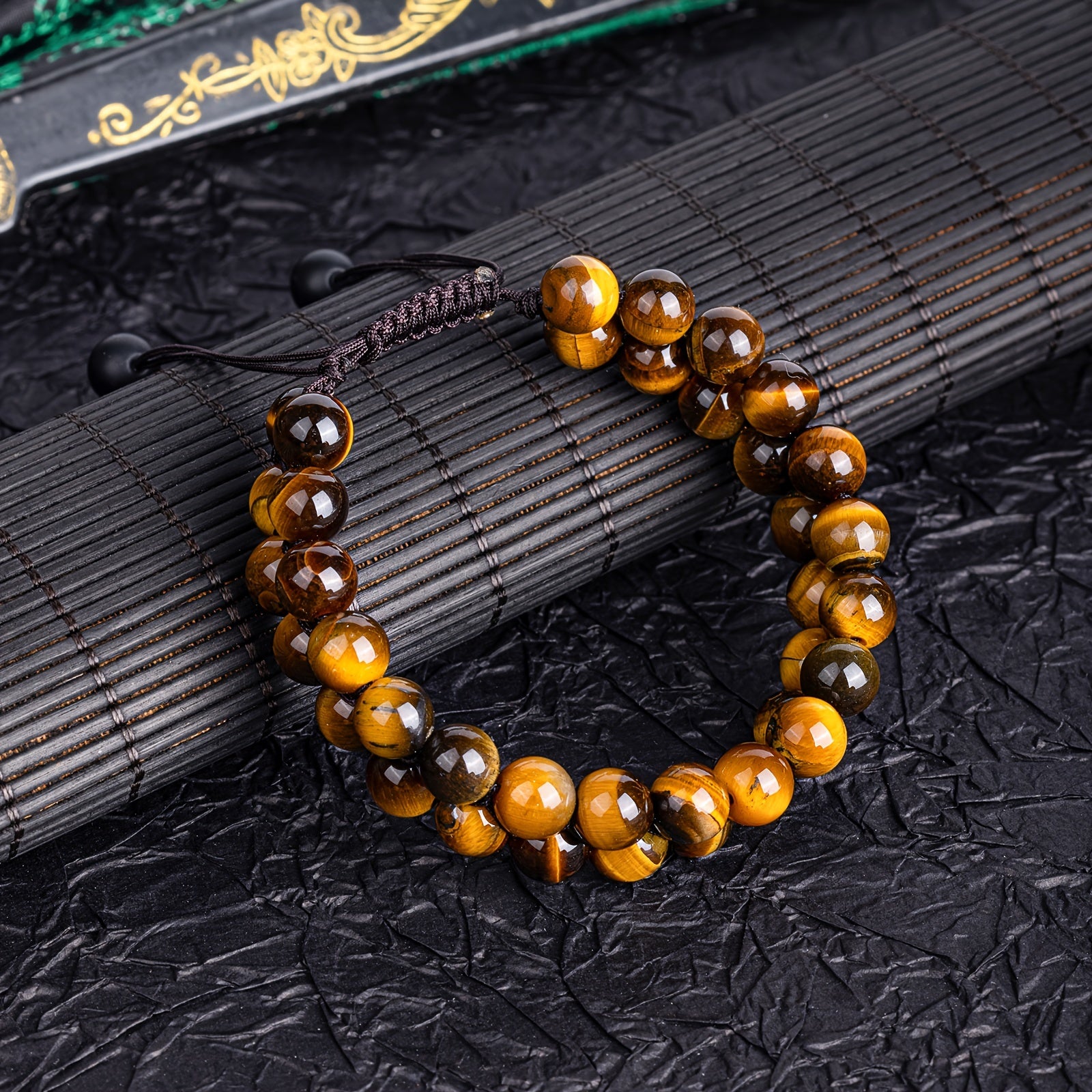 Healing Crystals Tigers Eye Black Obsidian Hematite 8mm Stone Beads Good Luck Triple Protection Bracelet For Men Women