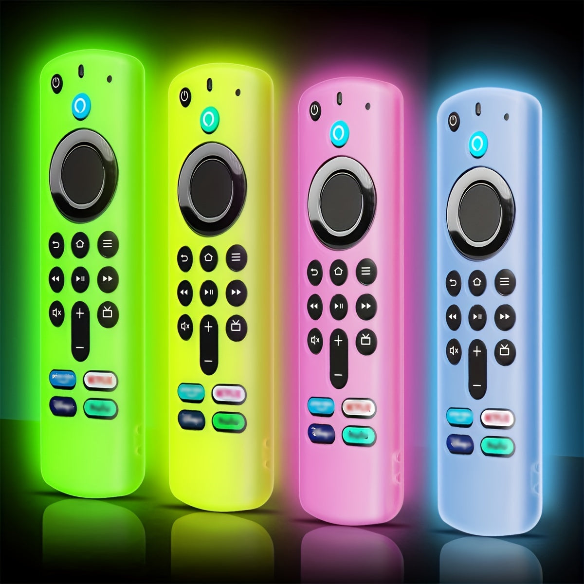 1pc Firestick Remote Control Set With Lanyard Glow In The Night, TV 4k Remote Control Set Third Generation